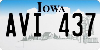 IA license plate AVI437