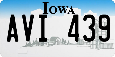 IA license plate AVI439