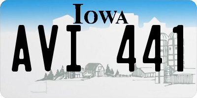 IA license plate AVI441