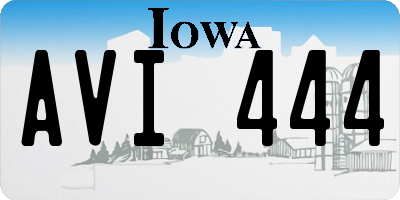 IA license plate AVI444