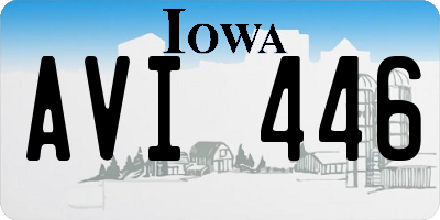 IA license plate AVI446