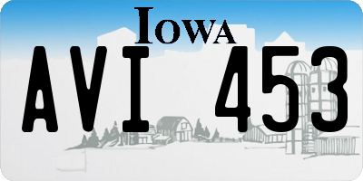 IA license plate AVI453