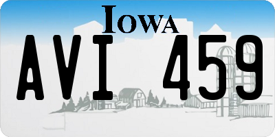 IA license plate AVI459