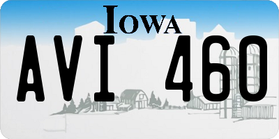 IA license plate AVI460