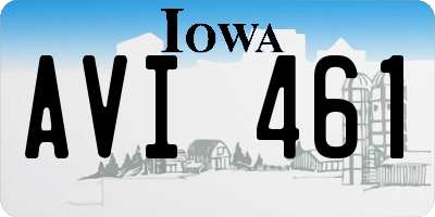 IA license plate AVI461