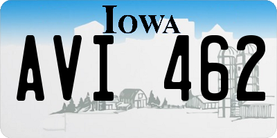 IA license plate AVI462