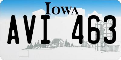 IA license plate AVI463