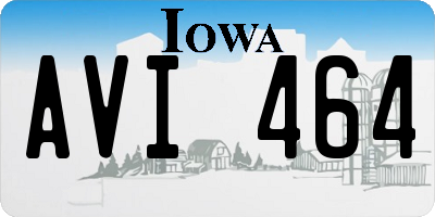 IA license plate AVI464