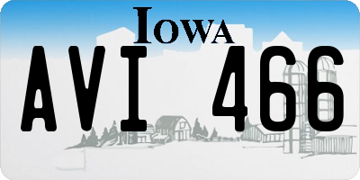 IA license plate AVI466
