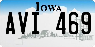 IA license plate AVI469