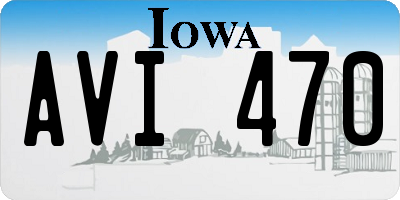 IA license plate AVI470
