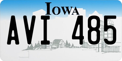 IA license plate AVI485