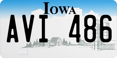 IA license plate AVI486