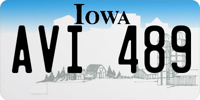 IA license plate AVI489