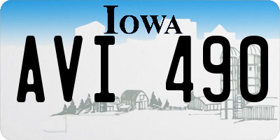 IA license plate AVI490