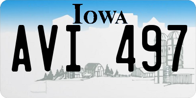 IA license plate AVI497