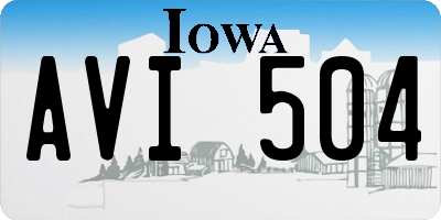 IA license plate AVI504