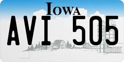 IA license plate AVI505