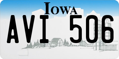 IA license plate AVI506