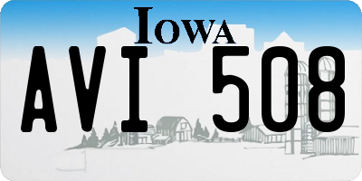 IA license plate AVI508