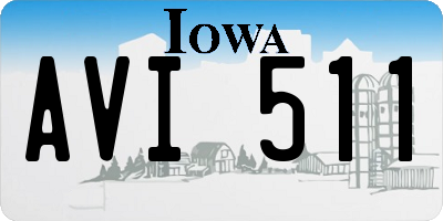 IA license plate AVI511