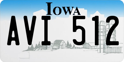 IA license plate AVI512