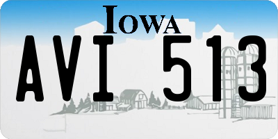 IA license plate AVI513