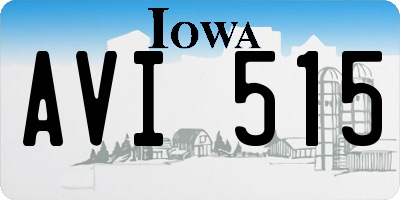 IA license plate AVI515