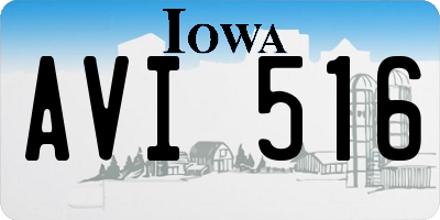 IA license plate AVI516