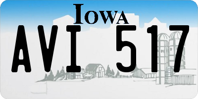 IA license plate AVI517