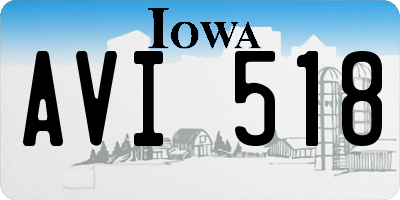 IA license plate AVI518