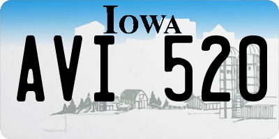 IA license plate AVI520