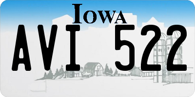 IA license plate AVI522