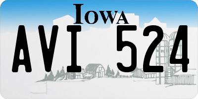 IA license plate AVI524
