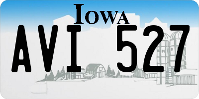 IA license plate AVI527