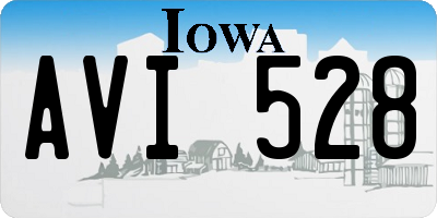 IA license plate AVI528