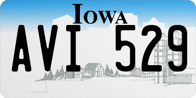 IA license plate AVI529