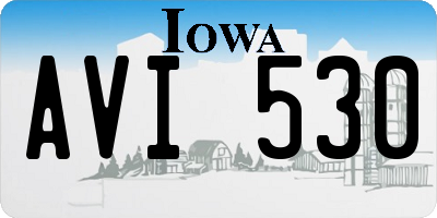 IA license plate AVI530