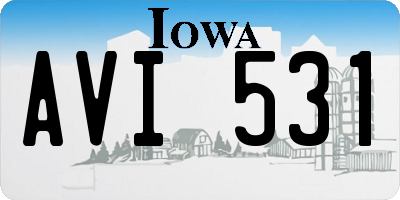 IA license plate AVI531