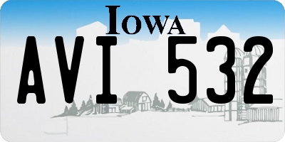 IA license plate AVI532