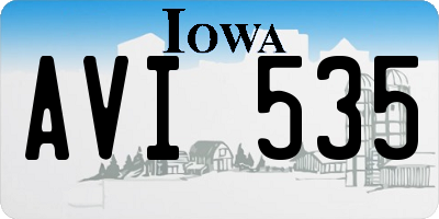 IA license plate AVI535