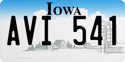 IA license plate AVI541