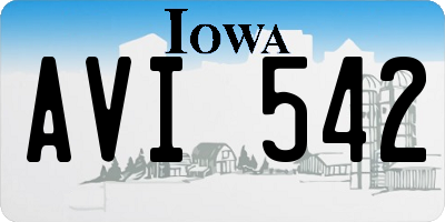 IA license plate AVI542