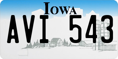 IA license plate AVI543