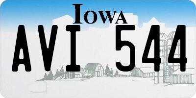 IA license plate AVI544