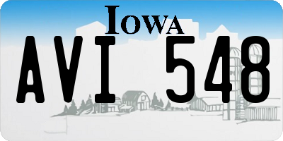 IA license plate AVI548