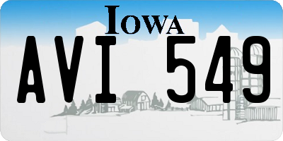 IA license plate AVI549