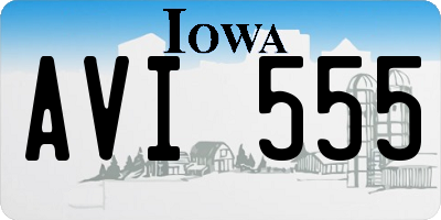 IA license plate AVI555