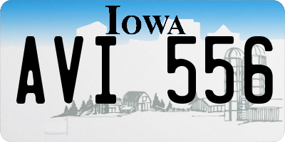 IA license plate AVI556