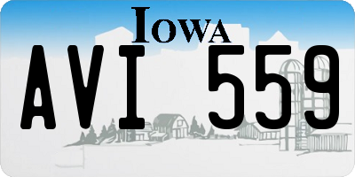 IA license plate AVI559
